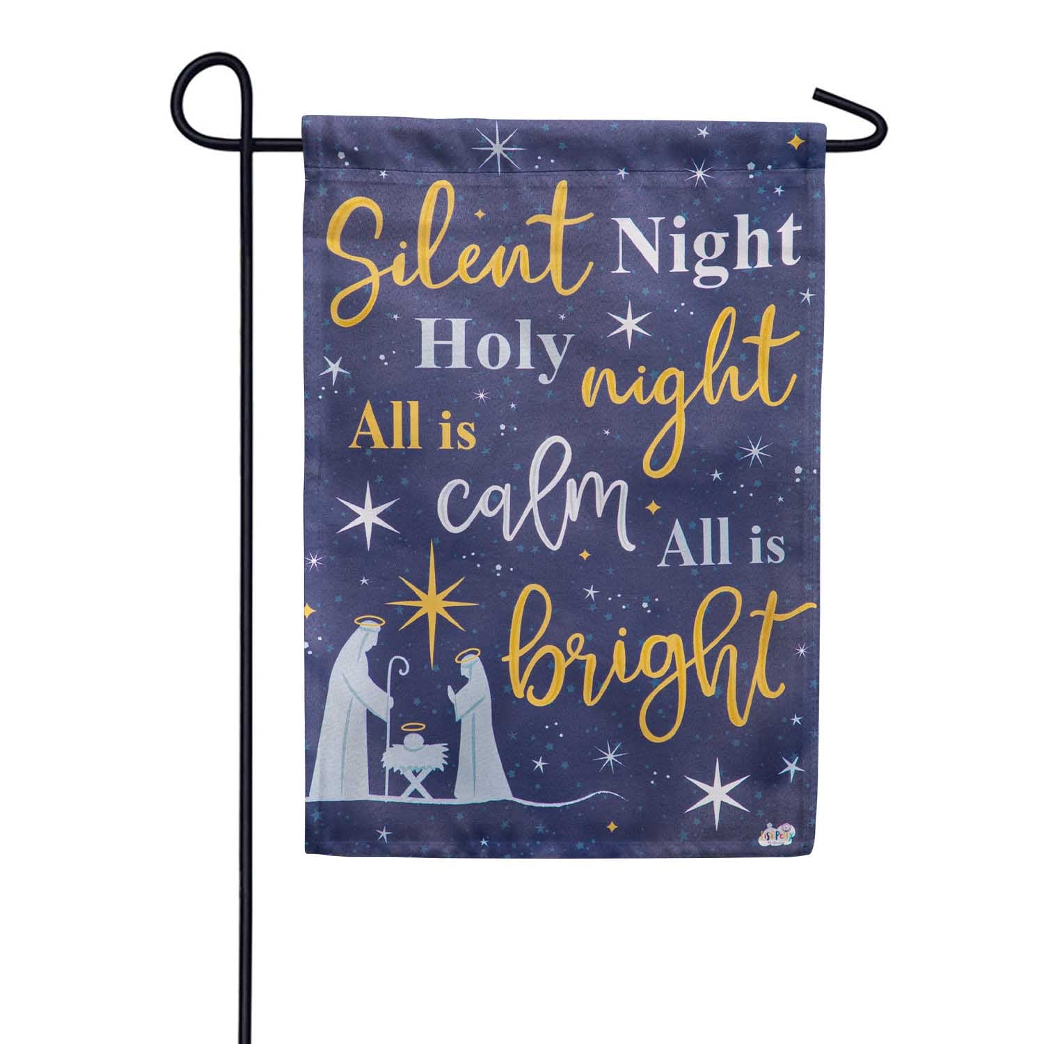 Evergreen Joy to the World Suede Garden Flag
