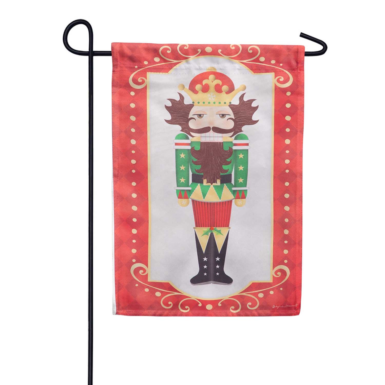 Evergreen Trio Nutcracker House Flag