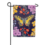 Evergreen Butterfly Garden Suede Garden Flag