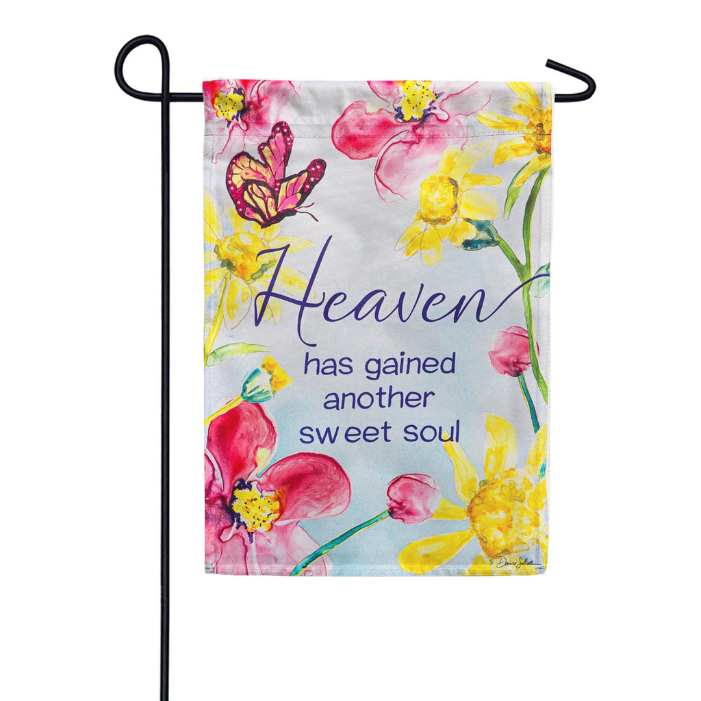 Evergreen Reversible Treasured Memories Suede Garden Flag