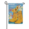 Evergreen Western Boots Suede Garden Flag