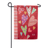 Evergreen Hearts of Love Suede Garden Flag