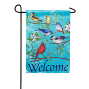 Evergreen Multi Birds Suede Garden Flag