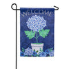 Evergreen Potted Floral Suede Garden Flag