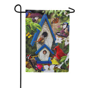 Evergreen Summer Song Suede Garden Flag