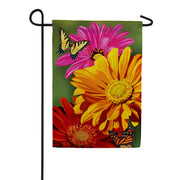 Evergreen Giant Gerbera Suede Garden Flag