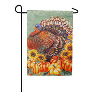 Evergreen Grateful Gatherings Turkey Suede Garden Flag