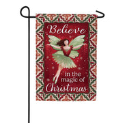 Evergreen Believe Fairy Suede Garden Flag