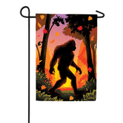 Evergreen Bigfoot Fall Suede Garden Flag