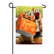Evergreen Pumpkin Ale Suede Garden Flag