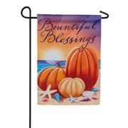 Evergreen Beach Harvest Suede Garden Flag