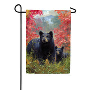 Evergreen Berry Hunting Suede Garden Flag