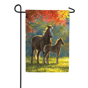 Evergreen Family Time Suede Garden Flag