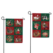 Evergreen 12 Days of Christmas Suede Garden Flag