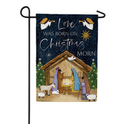 Evergreen Love Was Born Garden Flag