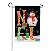 Evergreen Noel Snowman Garden Flag