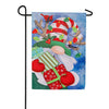Evergreen Holiday Gnome Suede Garden Flag