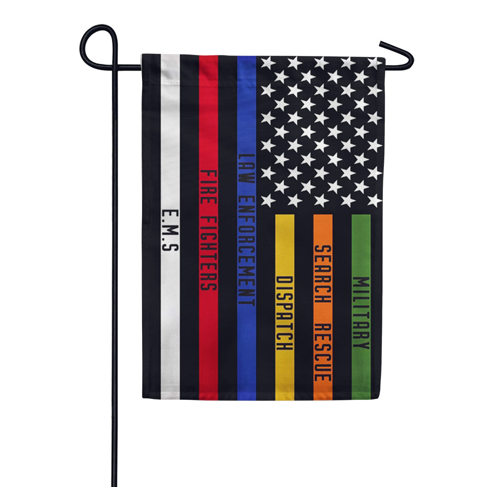 Evergreen Responders Thin Line Garden Flag