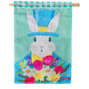 Evergreen Mister Easter Bunny Applique House Flag