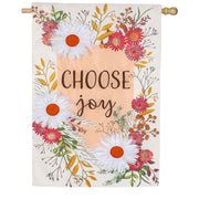 Evergreen Applique House Flag - Choose Joy