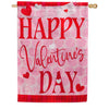 Evergreen Happy Valentine's Day Love Appliqued House Flag