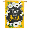 Evergreen Bee Our Guest Frame Applique House Flag