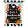 Evergreen Worlds Best Grandparents Applique House Flag