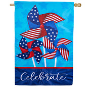 Evergreen Celebrate Pinwheel House Flag