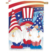 Evergreen Patriotic Trio House Flag
