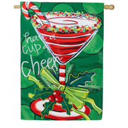 Evergreen Have a Cup of Cheer Applique House Flag