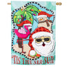Tis The Sea-Sun Applique House Flag