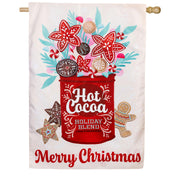 Evergreen Hot Cocoa Holiday Blend Applique House Flag