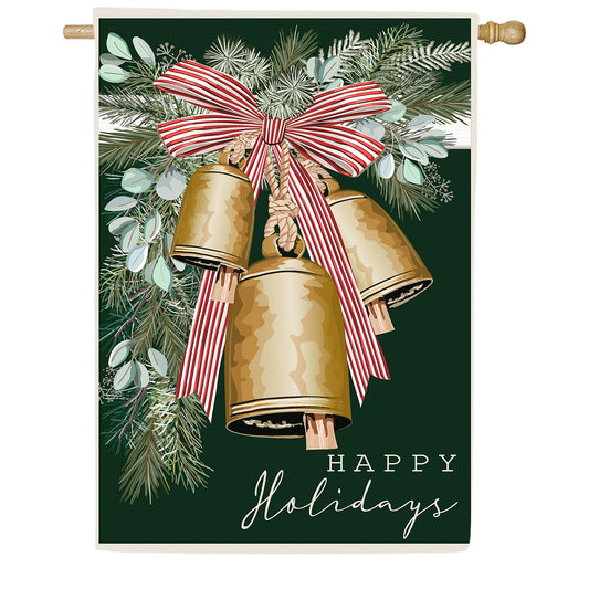 Golden Bells Applique House Flag