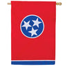 Evergreen Tennessee State Double Appliqued House Flag