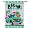 Evergreen Spring Flower Delivery Double Appliqued House Flag