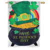Evergreen End of the Rainbow Appliqued House Flag