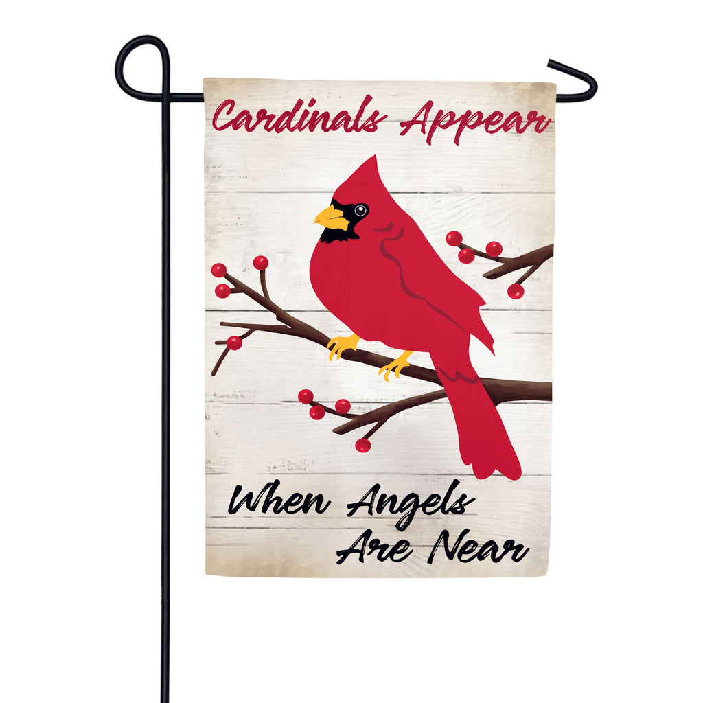 Evergreen When Angels are Near Applique Garden Flag