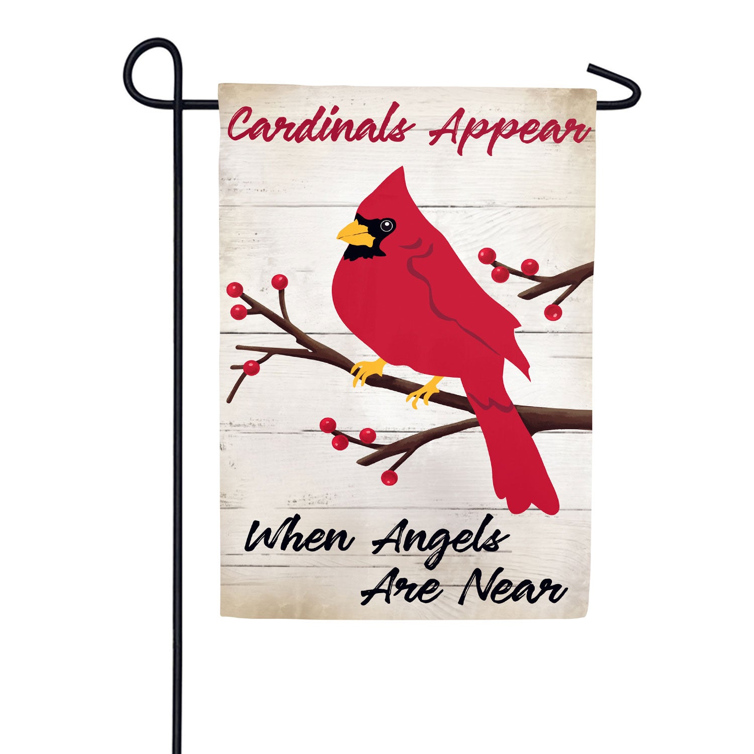 Evergreen When Angels are Near Applique Garden Flag