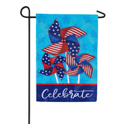 Evergreen Celebrate Pinwheel Applique Garden Flag