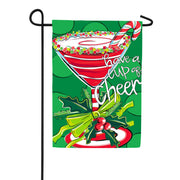 Evergreen Have A Cup Of Cheer Applique Garden Flag