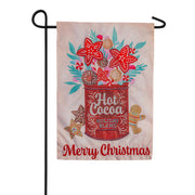 Evergreen Hot Cocoa Holiday Blend Applique Garden Flag