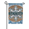 Evergreen Winter Snowflake Applique Garden Flag