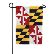 Evergreen Maryland State Appliqued Garden Flag