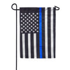 Evergreen Thin Blue Line American Appliqued Garden Flag