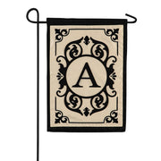 Evergreen Cambridge Monogram Appliqued Garden Flag