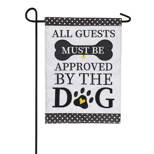 Evergreen Approved by the Dog Applique Garden Flag