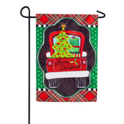 Evergreen Elegant Poinsettia Garden Flag