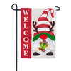 Evergreen Holiday Gnome Appliqued Garden Flag