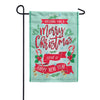 Evergreen Merry Christmas and A Happy New Year Applique Garden Flag