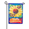Evergreen Hello Sunshine and Butterflies Applique Garden Flag